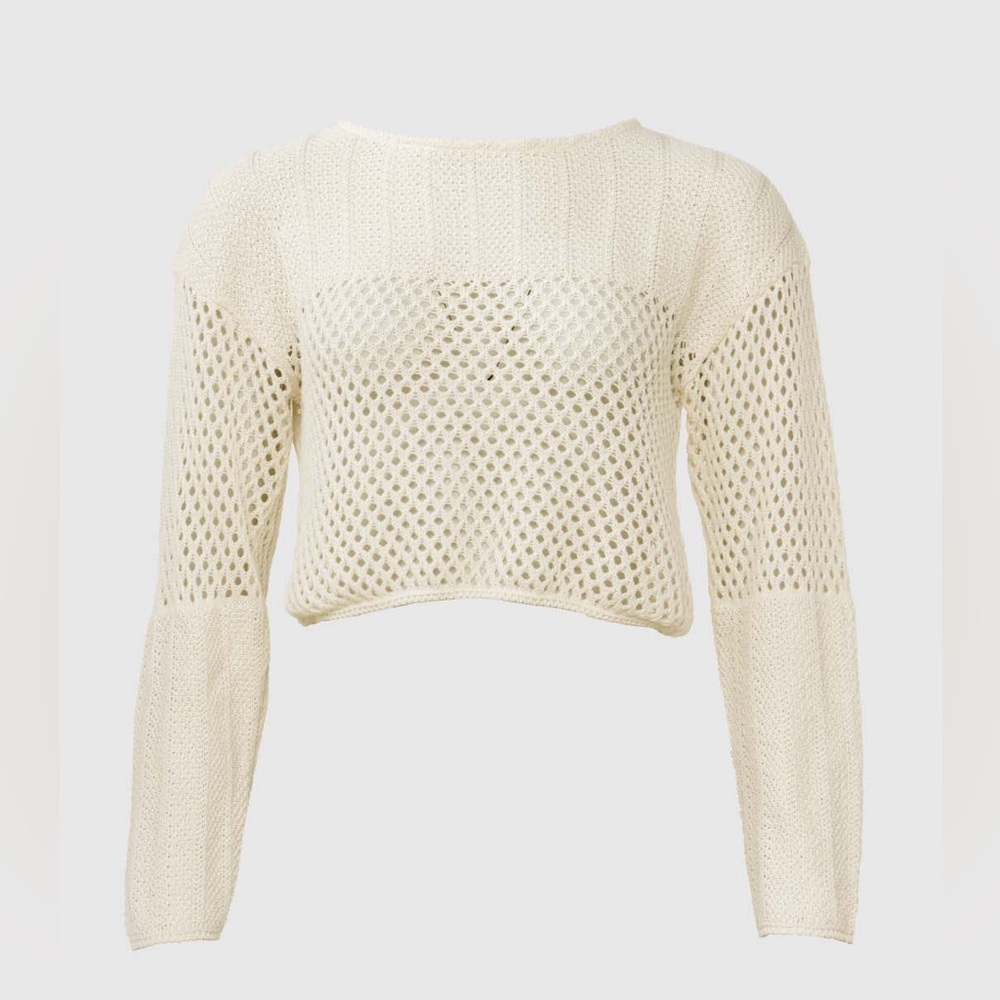 Zara crochet cropped sweater